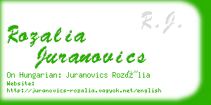 rozalia juranovics business card